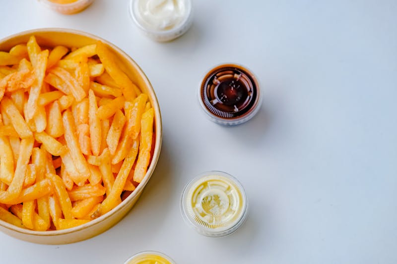 Seasoned ranch fries with dipping sauce